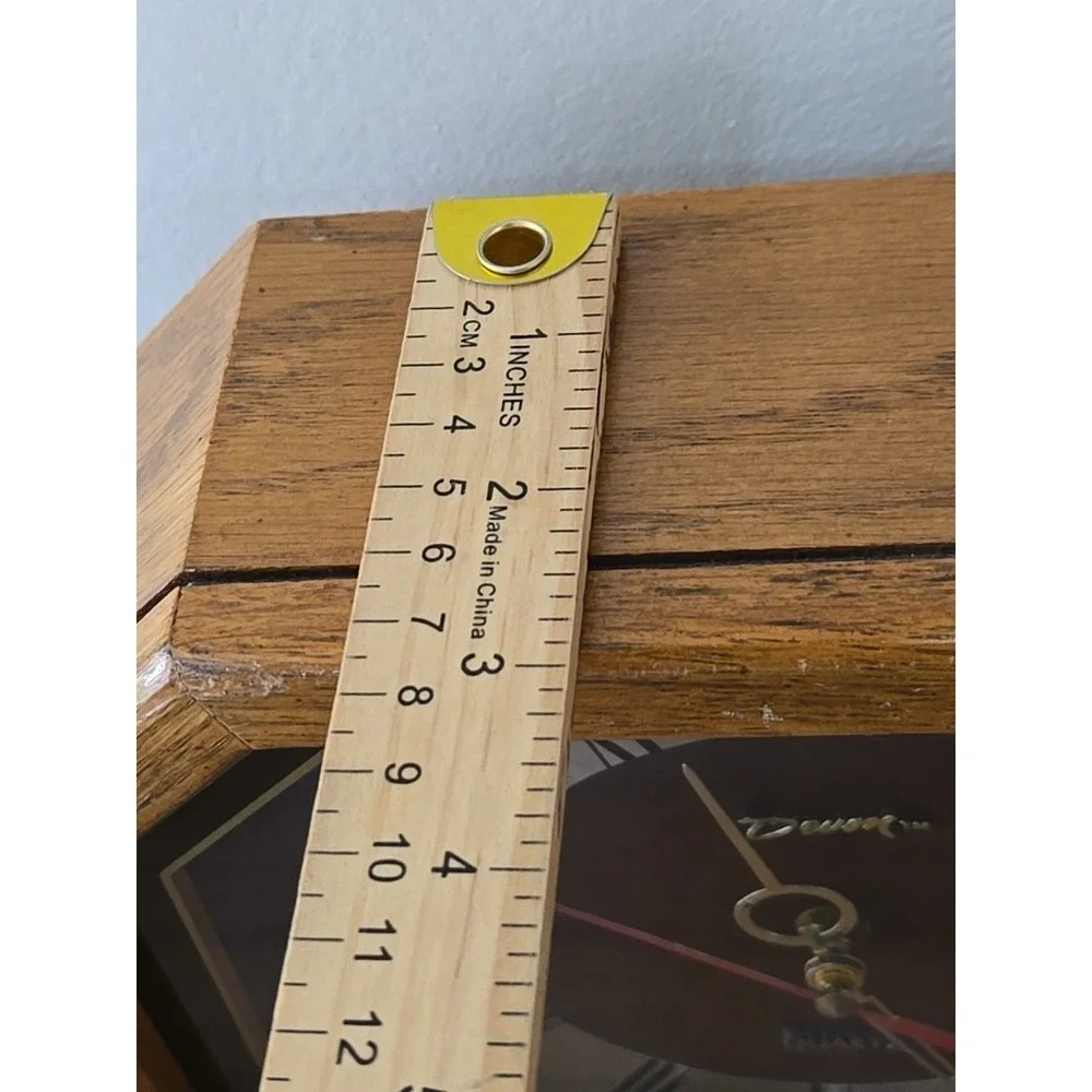 Vtg Devon Wood Wall Clock 18.5